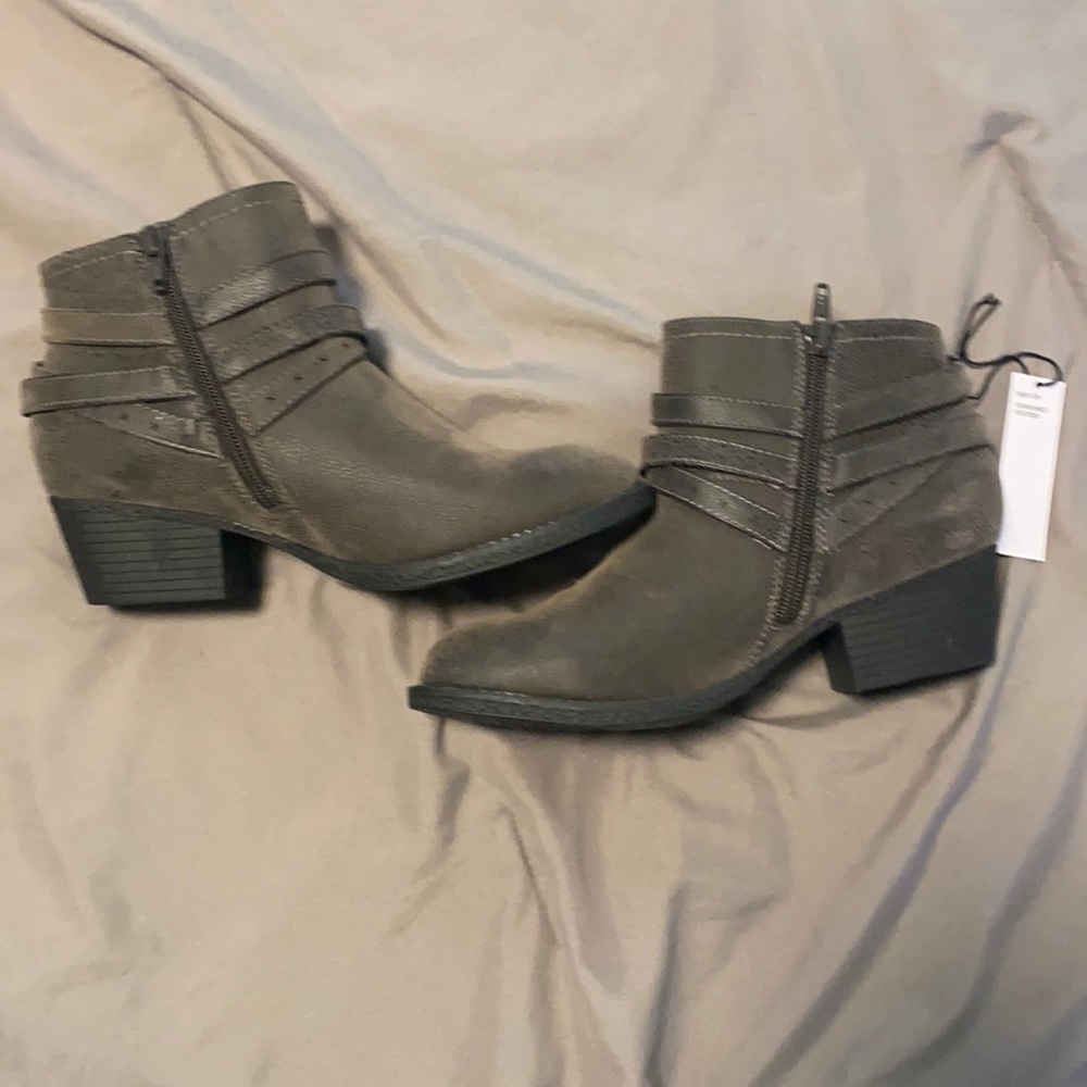 Grey Ankle Boots